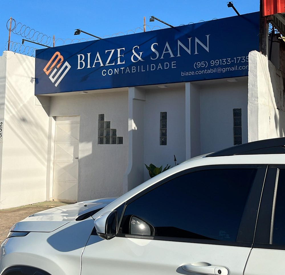 Fachada do escritório Biaze & Sann Contabilidade, na Rua Felipe Xaud, Boa Vista, RR